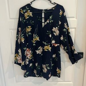 Navy Floral romper